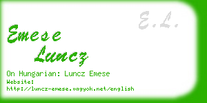 emese luncz business card